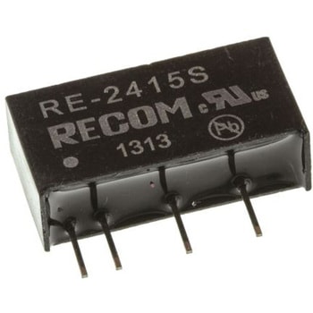 Recom DC-DCコンバータ Vout：15V dc 21.6 → 26.4 V dc， 1W， RE-2415S RECOM
