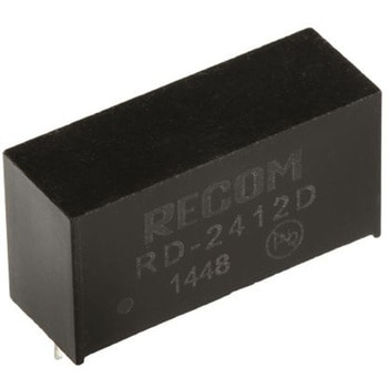 Recom DC-DCコンバータ Vout：±12V dc 21.6 → 26.4 V dc， 2W， RD-2412D RECOM