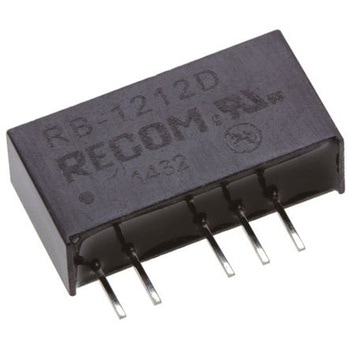 Recom DC-DCコンバータ Vout：±12V dc 10.8 → 13.2 V dc， 1W， RB-1212D RECOM