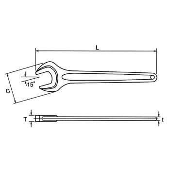 SS0065 片口スパナ 強力級 1丁 旭金属工業(旧新日本ツール) 【通販