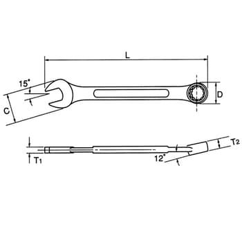 CP0046 CP コンビネーションスパナ ロングタイプ 1丁 旭金属工業(旧新