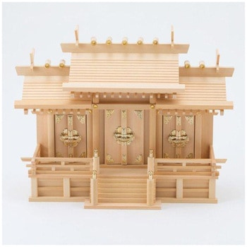 屋根違い三社 木曽桧 中 神棚セット - 神棚の里