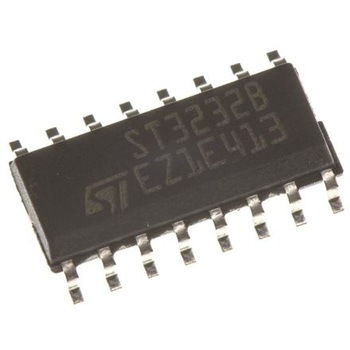 STMicroelectronics ライントランシーバ表面実装， 16-Pin， ST3232BDR - STMicro