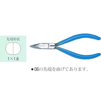 ミニチュア 先曲りニードルプライヤ 室本鉄工