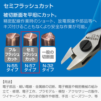 精密ニッパー ホーザン