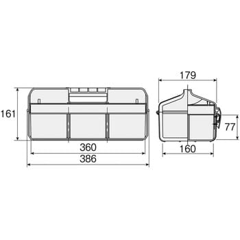 B-54-B 樹脂製工具箱 ホーザン 1個 ホーザン 【通販サイトMonotaRO】