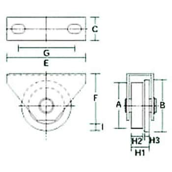 枠付トロッシャー重量車 100mm L型 MK C1150100-8618-