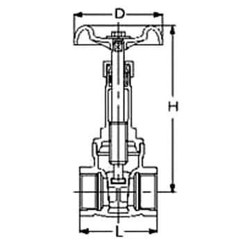 L-65A ゲートバルブ(10K)(Lシリーズ) 1個 キッツ(KITZ) 【通販サイト