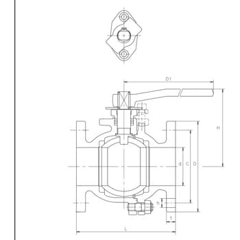 10FCTB-100A 10K 鋳鉄製ボールバルブ(フルボア)10FCTBシリーズ 1個