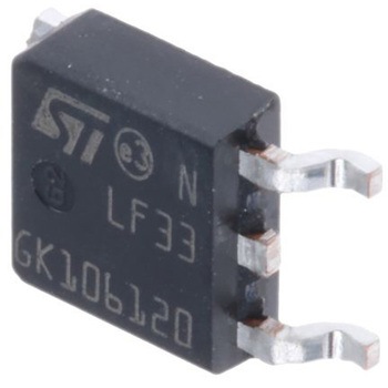 STMicroelectronics 電圧レギュレータ 低ドロップアウト電圧 3.3 V， 3-Pin， LF33CDT-TR STMicro
