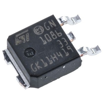 STMicroelectronics 電圧レギュレータ 低ドロップアウト電圧 3.3 V， 3-Pin， LD1086DT33TR STMicro