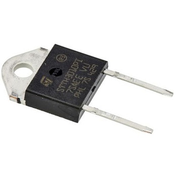 STマイクロ，  整流ダイオード， 30A， 1000V スルーホール， 2-Pin DOP3I シリコンジャンクション 2V STMicro
