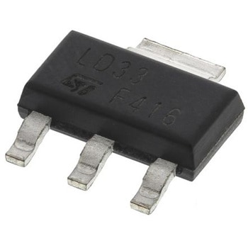 STMicroelectronics 電圧レギュレータ 低ドロップアウト電圧 3.3 V， 3+Tab-Pin， LD1117S33TR STMicro