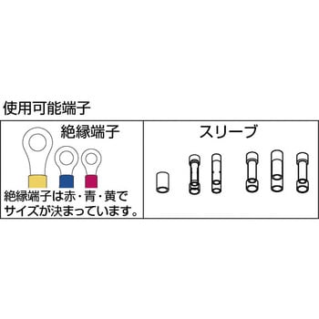 3号D 手動式圧着工具 絶縁被覆付圧着端子・スリーブ用 1丁 泉精器