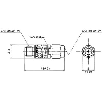 SMA型アッテネータ DC～12.4GHz スタック電子