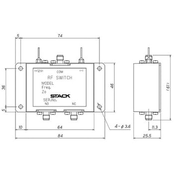 SMA型同軸切替器 DC～2.5GHz AVシリーズ スタック電子