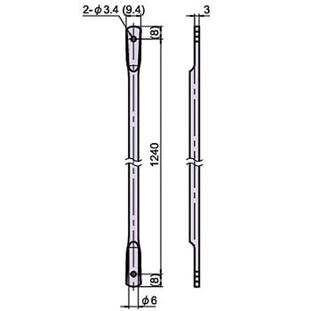 L-128W-3 ロット棒(両ツブシ) 1本 ジョー・プリンス竹下 【通販サイト