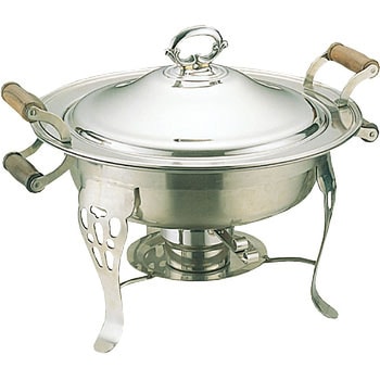 SW 18-8木柄丸チェーフィングディッシュ 和田助製作所