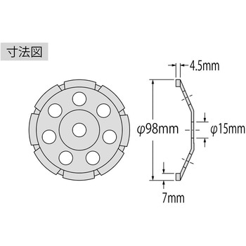 ロブテックス ダイヤモンドホイール レーザー 乾式 SL255254：ECJOY