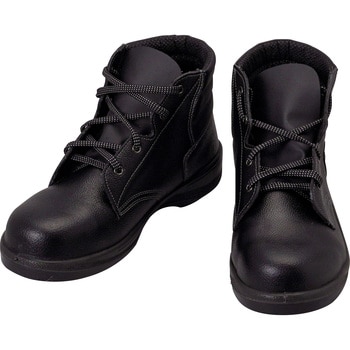 シモン 2層ウレタン底安全編上靴 25.5cm ブラック (1足) 品番：AW22BK