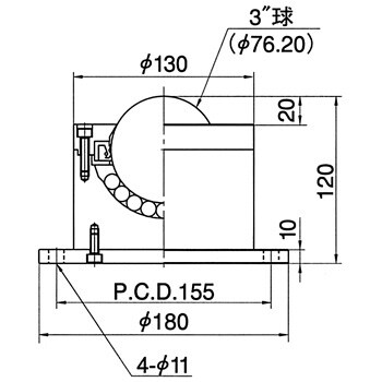 フリーベア フリーベア 切削加工品上向用 C-24H C-24H-