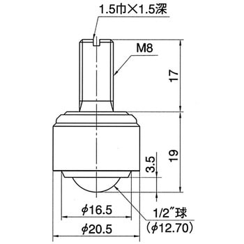 FREEBEAR フリーベア 切削加工品下向き用 スチール製 C-12D (1個) 品番