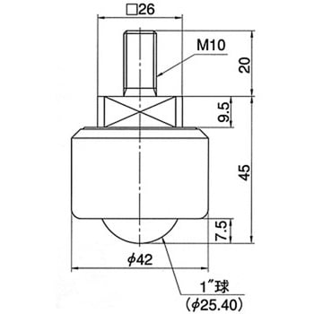 C-8D フリーベア(下向取付用)切削加工品 ボルト取付タイプ 1個