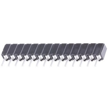 Samtec 基板接続用ソケット 14 極 2.54mm 1 列 スルーホール実装 SAMTEC