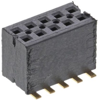 Samtec 基板接続用ソケット 10 極 1.27mm 2 列 表面実装 SAMTEC
