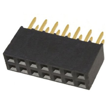 Samtec 基板接続用ソケット 14 極 2.54mm 2 列 スルーホール実装 SAMTEC