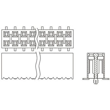 Samtec 基板接続用ソケット 20 極 2.54mm 2 列 表面実装 SAMTEC