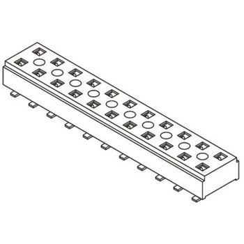 Samtec 基板接続用ソケット 20 極 2mm 2 列 表面実装 - SAMTEC