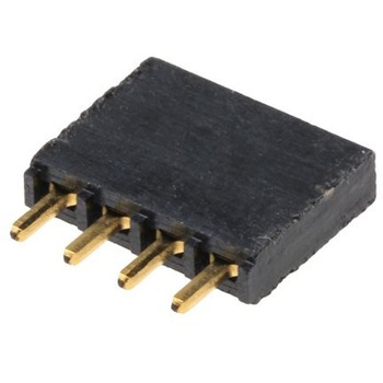 Samtec 基板接続用ソケット 4 極 2.54mm 1 列 スルーホール実装 SAMTEC