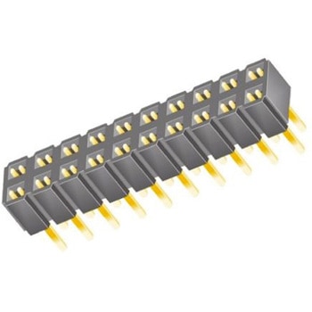 Samtec 基板接続用ソケット 20 極 2.54mm 2 列 スルーホール実装 SAMTEC