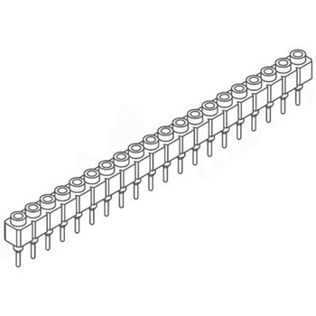 Samtec 基板接続用ソケット 20 極 2.54mm 1 列 スルーホール実装 SAMTEC