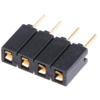 Samtec 基板接続用ソケット 4 極 2.54mm 1 列 スルーホール実装 SAMTEC
