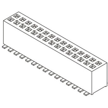 Samtec 基板接続用ソケット 40 極 1.27mm 2 列 表面実装 - SAMTEC