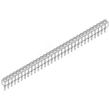 Samtec 基板接続用ソケット 32 極 2.54mm 1 列 スルーホール実装 SAMTEC