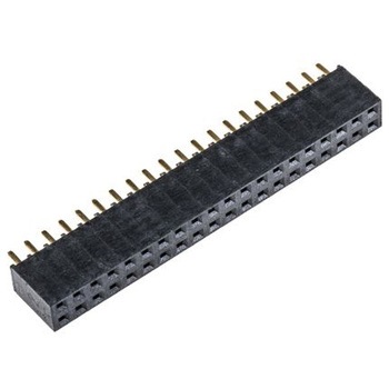 Samtec 基板接続用ソケット 20 極 2.54mm 2 列 スルーホール実装 SAMTEC