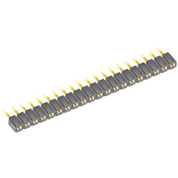 Samtec 基板接続用ソケット 20 極 2.54mm 1 列 スルーホール実装 SAMTEC