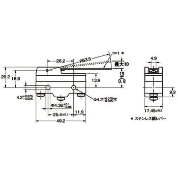 Z-15GW4-B 一般用基本スイッチ Z 基準形 1個 オムロン(omron) 【通販