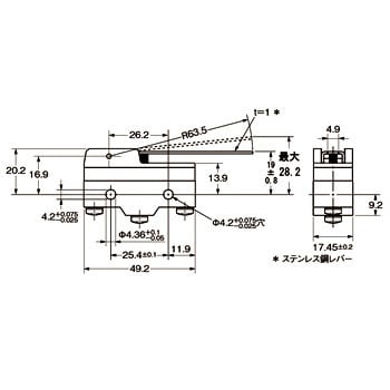 Z-15GW-B 一般用基本スイッチ Z 基準形 1個 オムロン(omron) 【通販