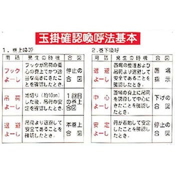 玉掛ワイヤーロープ標識 日本緑十字社