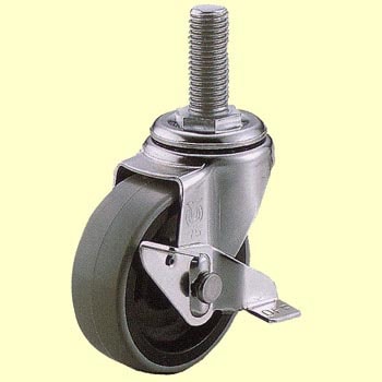 SUS-ST-75NUS、M16×40 SUS-ST型自在車(ダブルベアリング)・ねじ込み式・ストッパー付 ユーエイキャスター 02545417