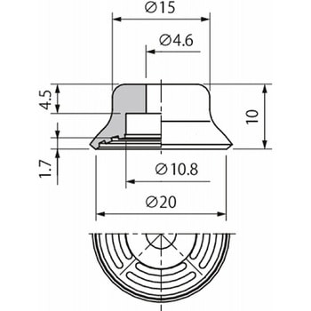 真空パッド PFO 油溝付パッド パッド単体 PFOG コンバム(旧:妙徳)