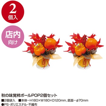 秋の味覚柿ボールPOP2個セット タカ印(ササガワ)