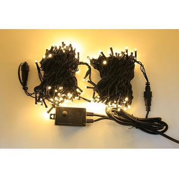 LEDストレートライト 200球 20m 黒ケーブル アズワン