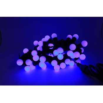 LEDストレートライト 50球 5m 球状 黒ケーブル アズワン