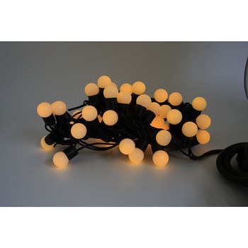 LEDストレートライト 50球 5m 球状 黒ケーブル アズワン