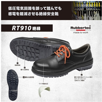 JIS規格 安全靴 RT910絶縁 ブラック RT910-ZETSUENシリーズ ミドリ安全